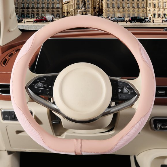 Funda de volante Binsheo 38 cm rosa forma D