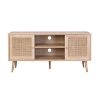 Rack De Tv Bombai Relan Con Puertas De Ratán Y Estantes