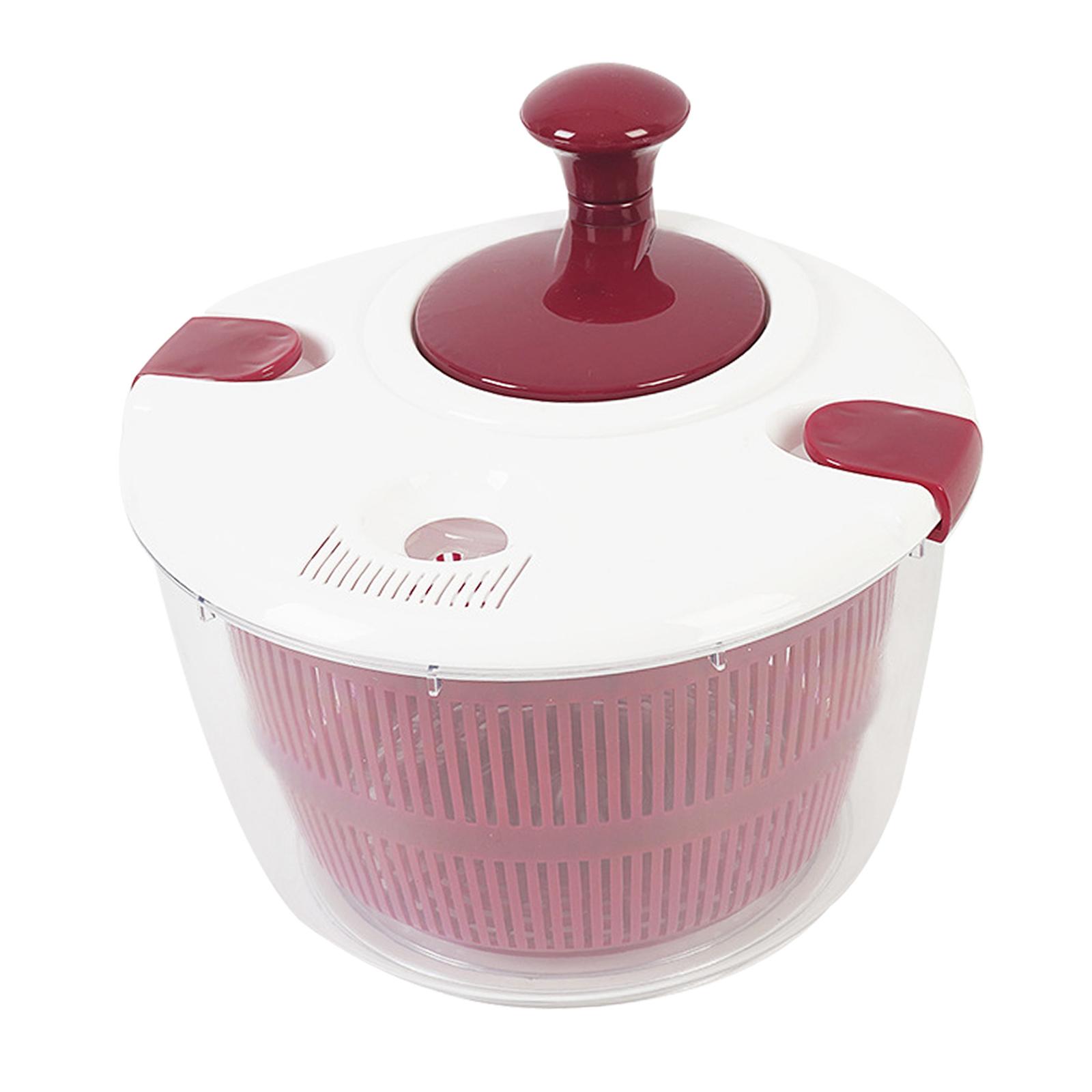 Magideal - Ensaladera Funciones Manual Lechuga Fácil De Utilizar Ensaladera Vegetal Fruta Deshidratador Secadora , Para Ensaladas Roja Rosa Roja