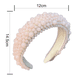 thumbnail image 2 of Diademas acolchadas de perlas para mujer: bandas anchas con cuentas acrílicas, aros barrocos, accesorios para el cabello hechos a mano para niñas., 2 of 5