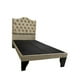 thumbnail image 2 of Cama 1 Plaza Ovalada Incluye Base y Respaldo Beige Flobal, 2 of 2