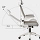 thumbnail image 5 of Silla Escritorio Ergonómica con Reposacabezas Apoyabrazos Ajustables y Malla Transpirable Blanca, 5 of 6