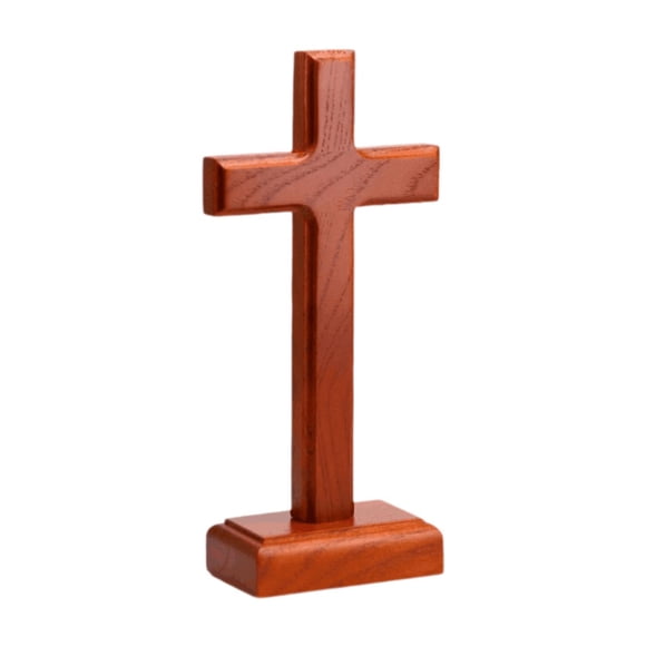 Cruz de Madera Tallada con Motivos Espirituales Y Religiosos, Bendice a Nuestra Familia, Cruz Cristiana, Crucifijo Católico para Entrada Exterior de C