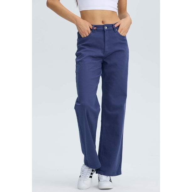 Jeans Mujer Calce Recto Azul Oscuro - lll