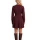 thumbnail image 3 of INSPIRE CHIC Vestido Suéter para Mujer Casual de Manga Larga Cuello Redondo Tejido de Punto Otoño Invierno Tallas S Burdeos, 3 of 6