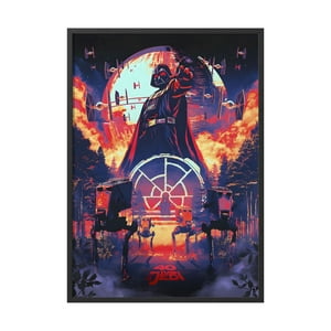 Creango - Cuadro Poster Enmarcado Star Wars El Retorno Del Jedi Diseño 4 Decorativo