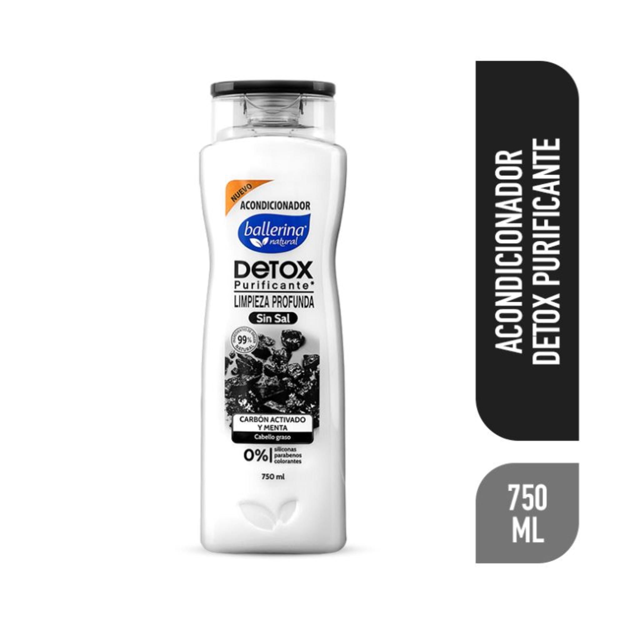 Acondicionador Detox Carbón Activado Y Menta 750 ml Ballerina