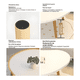 thumbnail image 3 of Mesa De Centro Ovalada 60x40x42cm Color Blanco #2, 3 of 3