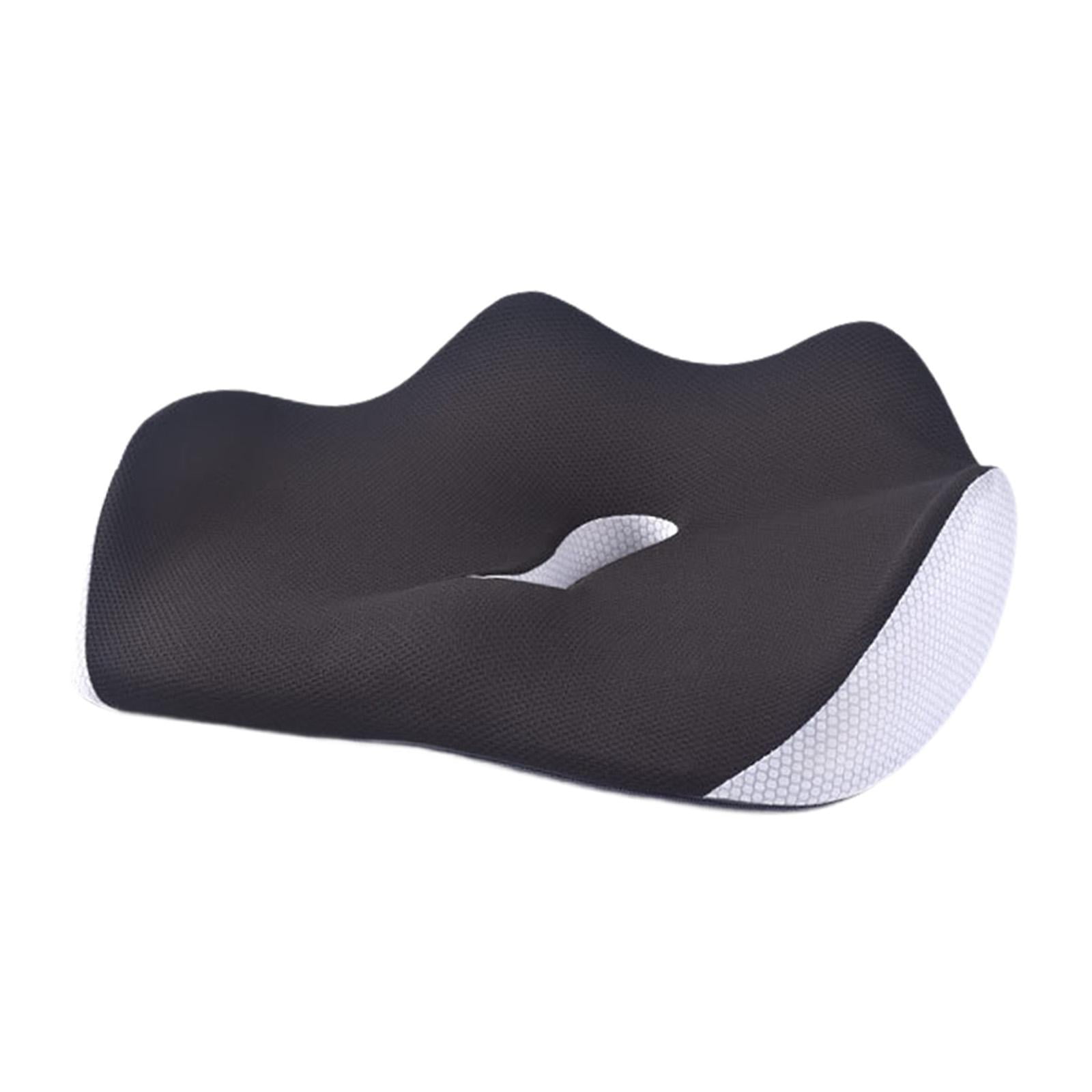 Fiocias - Cojín De Espuma Viscoelástica Para Asiento, Cojín Suave Para Silla Para Ordenador De Casa, Silla De Escritorio, Conducción, Negro