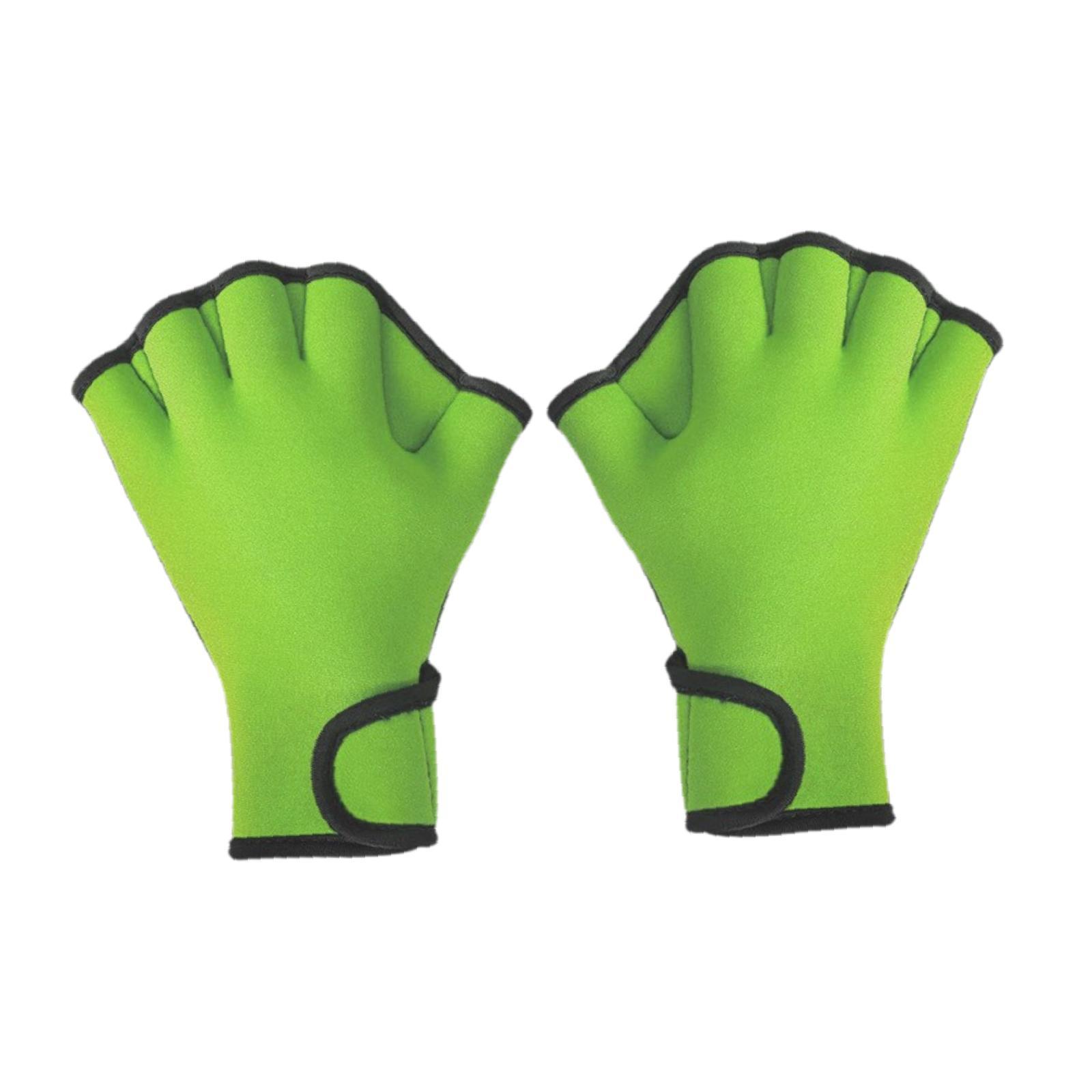 Ioensy - Guantes De Natación Palmeados Guantes Acuáticos Para Entrenamiento De Natación Aeróbica Acuática Buceo M Verde
