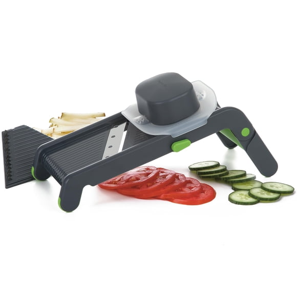 Mandolina de cocina PREPWORKS plegable, negra y ajustable