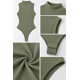 thumbnail image 3 of Body Moldeador Cuello Alto Sin Mangas Elasticado Ajustado verde Talla Única, 3 of 3
