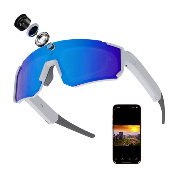 Gafas Inteligentes Jxpuk con Cámara Bluetooth Wi‑Fi y Video 2K