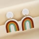 thumbnail image 4 of Boho Colorful Ceramic Polymer Clay Loop Earrings - Sweet & Lovely Candy Rainbow Pendant Drop Earrings - Perfect Gift for Women & Girls!, 4 of 5