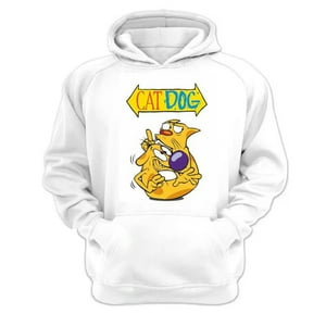 Genérico - Polerón Canguro Cat Dog Blanco Talla Xs Unisex