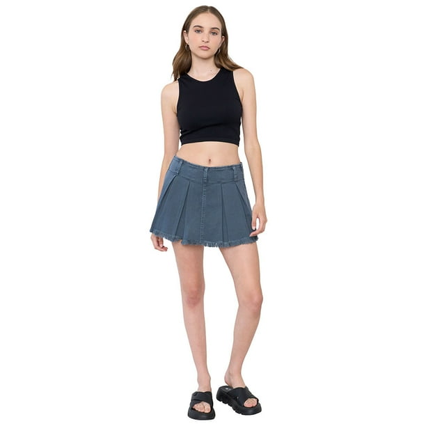 Falda Mujer Plizada Navy Corona