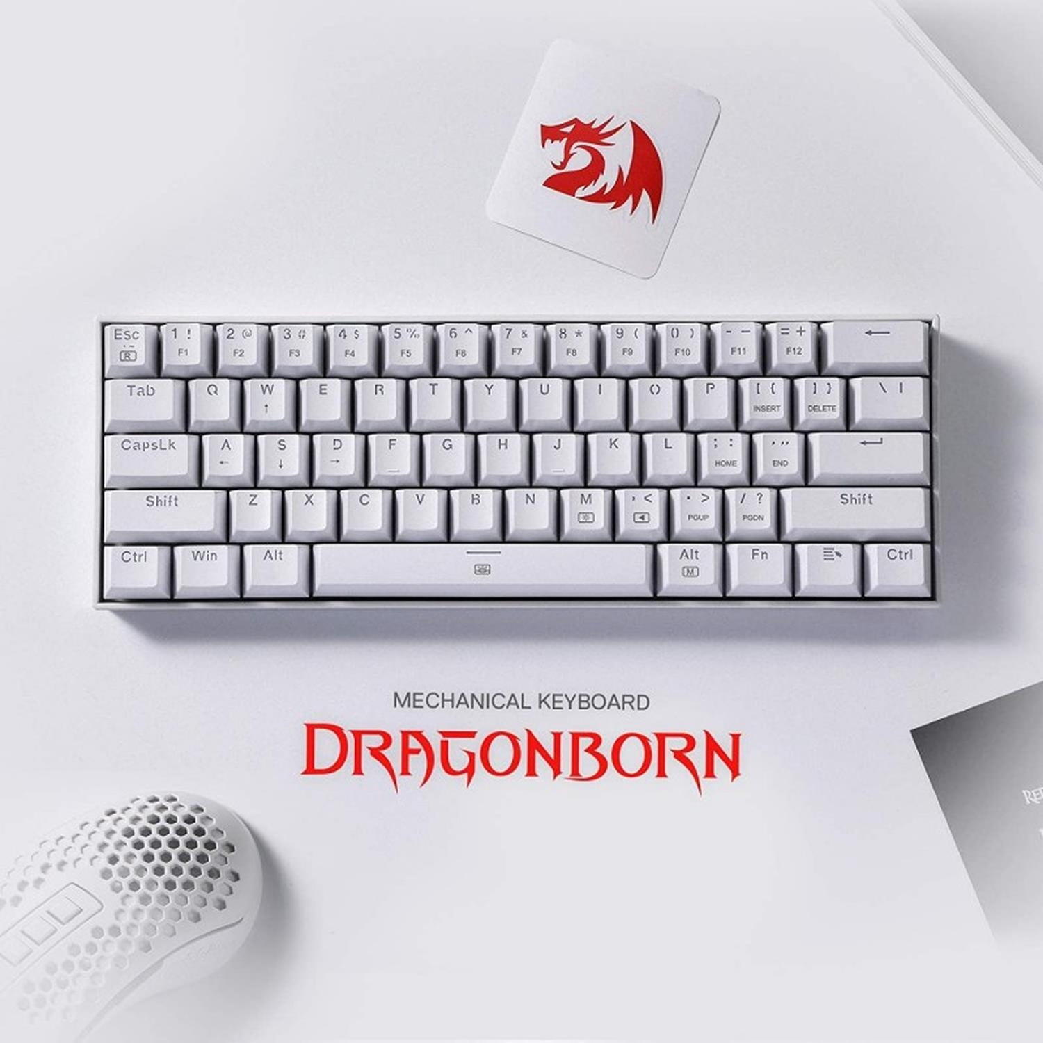 Teclado Redragon K630 Dragonborn 60% White Blanco