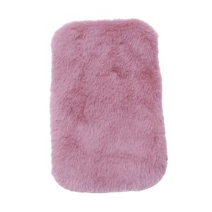 Magideal - 1/12 Casa De Muñecas Área Alfombra Juguetes Micro Paisaje Muebles Accesorios Mini Alfombra De Felpa Alfombra De Piso De Simulación Para La Decoración Óvalo Rosa