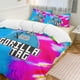 thumbnail image 1 of Pink Tie Dye Gorilla Tag Comforter Set Soft 3 Pcs Twin Bedding Sets Thicken for All Season, 1 of 5