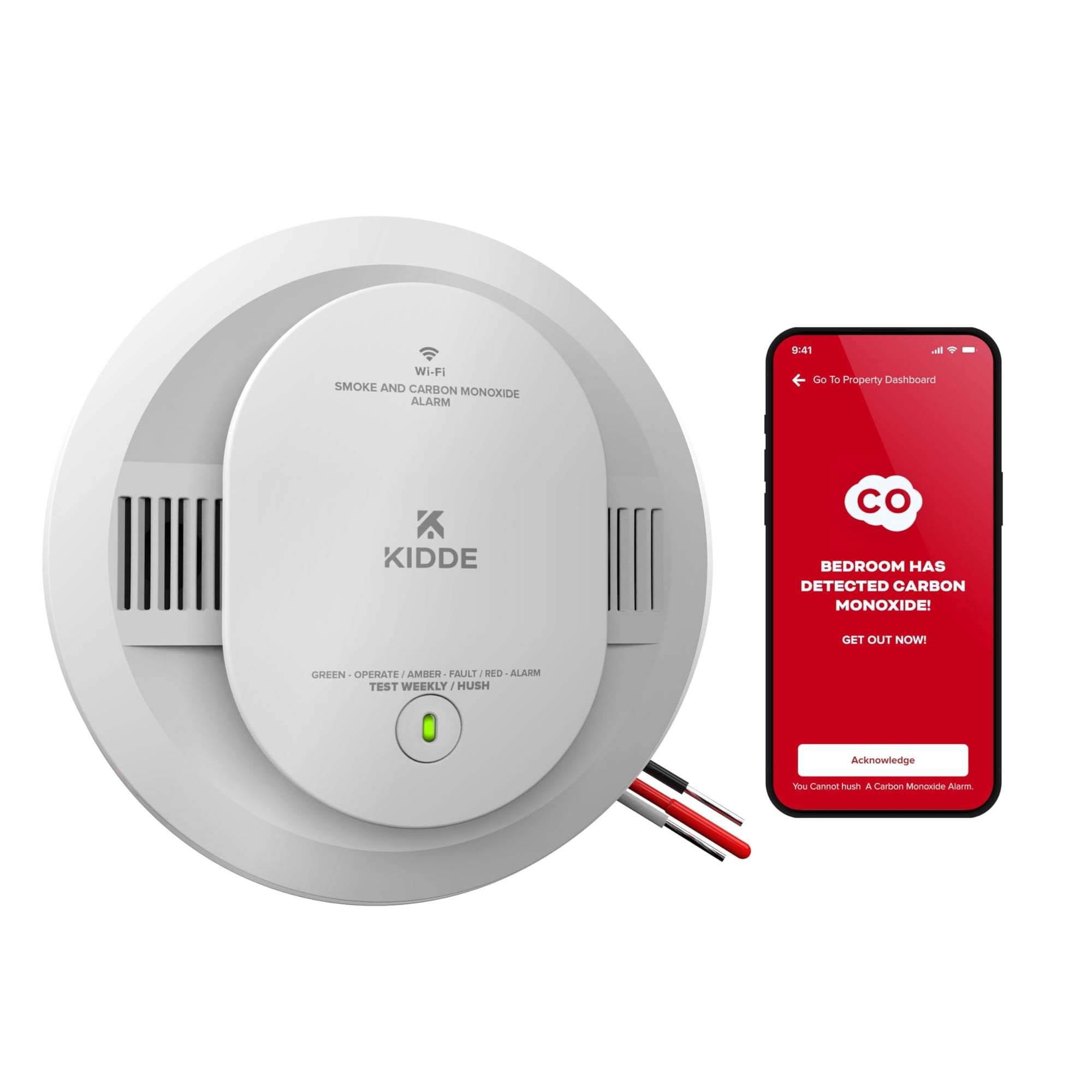 Detector De Humo Y Monóxido De Carbono Kidde Smart Hardwired