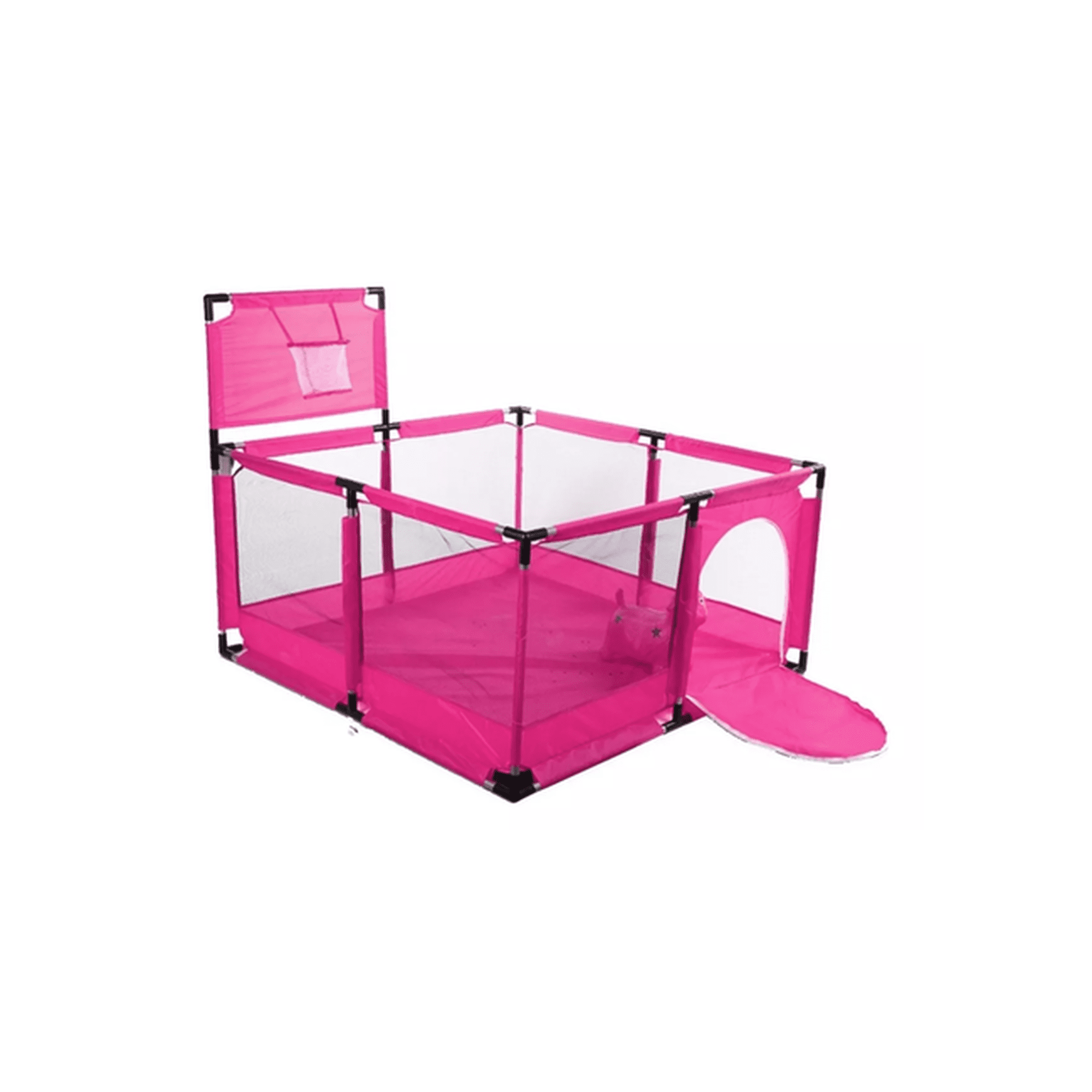 Genérico - Corral De Seguridad Para Bebés Con Aro De Basket, 128cm, Rosa