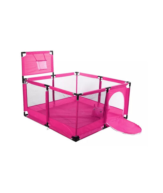Genérico - Corral De Seguridad Para Bebés Con Aro De Basket, 128Cm, Rosa