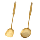 thumbnail image 1 of Juego de utensilios de cocina de acero inoxidable, 2 piezas de utensilios de cocina dorados, 1 of 5