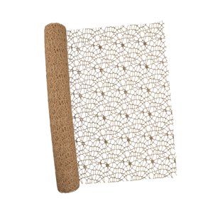 Magideal - Papel De Regalo De Malla De Red Jacquard Para Flores, Paquete De Regalo, Papel De Regalo Floral Calado, Envoltorio Floral Para Regalos De Aniversario Color Café