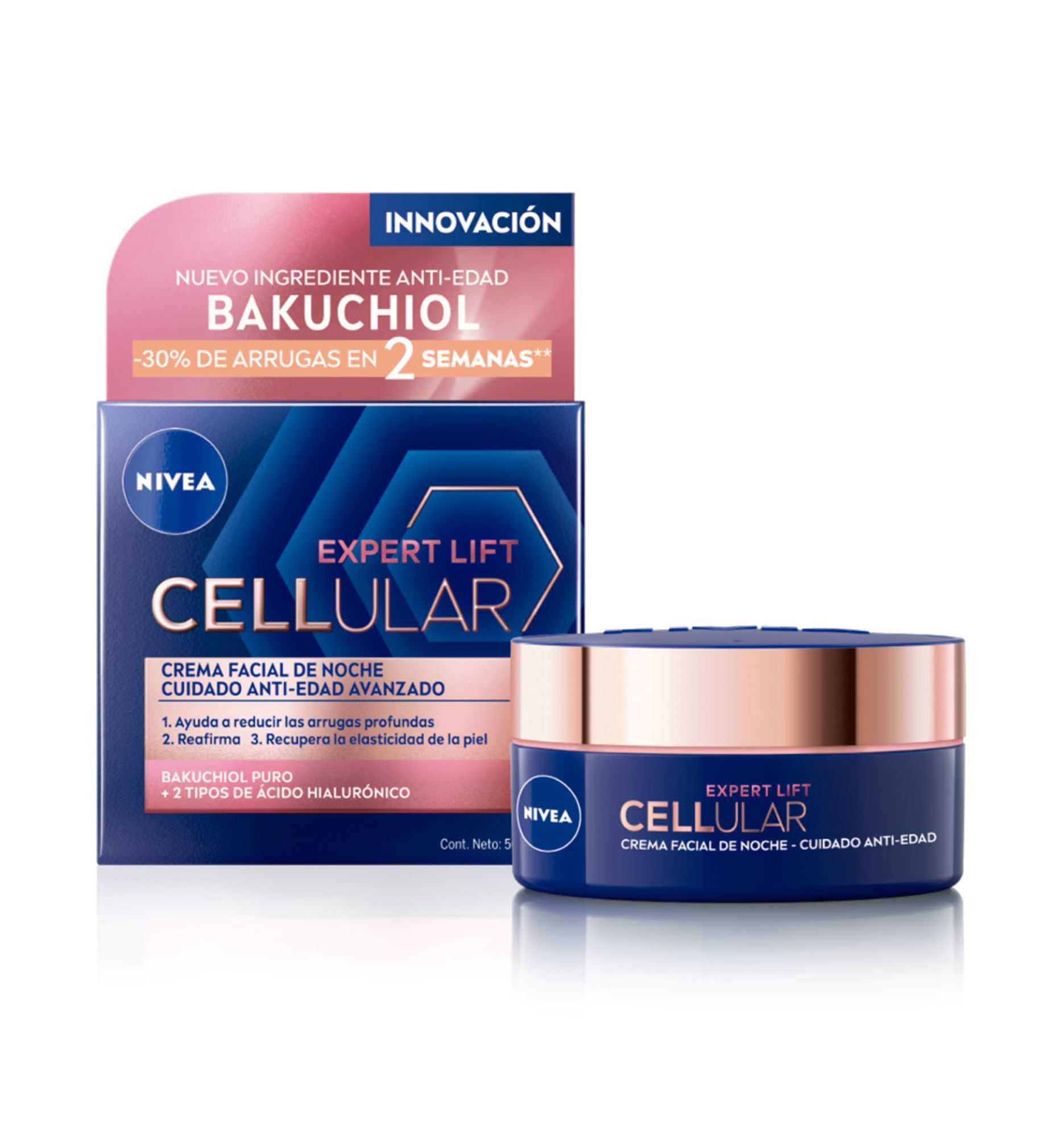 Crema facial Nivea Hyaluron Cellular Filler Elasticidad & Anti-Gravedad Noche
