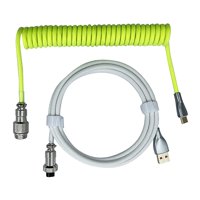 Bothyi - Cable En Espiral Usb A Tipo C Línea Tipo C Teclado Mecánico Verde Blanco