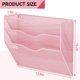 thumbnail image 3 of Organizador de archivos GDINDINFAN de 3 compartimentos rosa para montar en la pared, 3 of 7