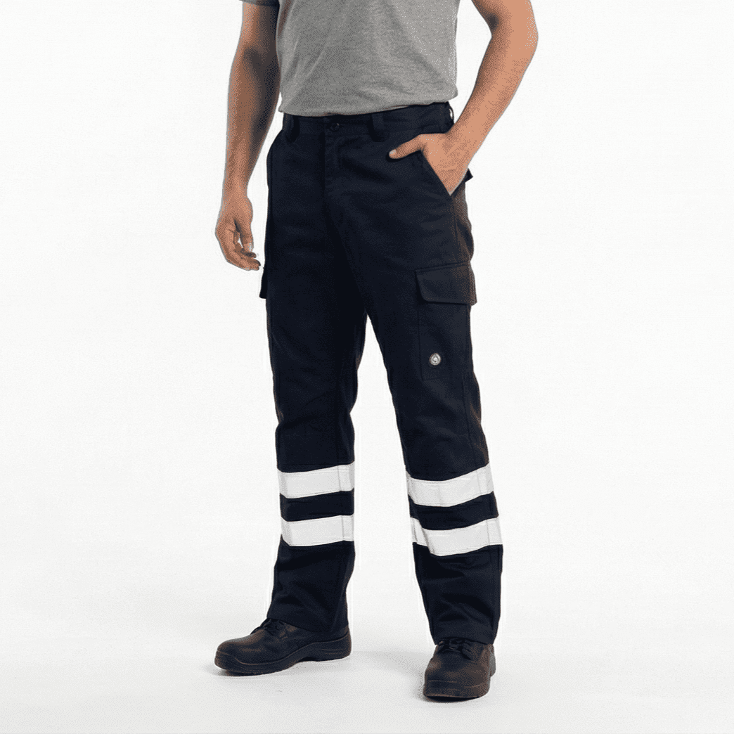 T-world - Pantalón Cargo Gabardina Con Cinta Reflectante Hombre Azul