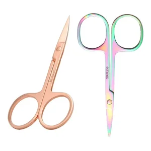 Linastore - Tijera Para Manicure Cejas Acero Inoxidable Corte Precision