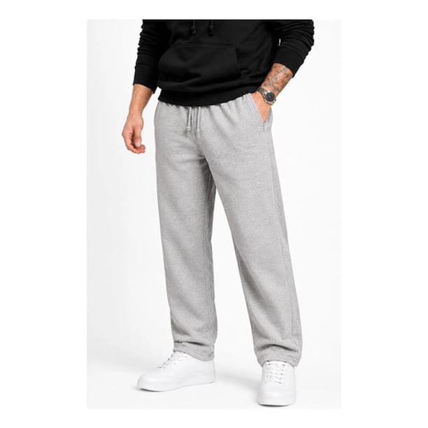 Pantalon De Buzo Recto 240g Ajustable 100% Algodon Estampar Gris Liso L