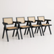 thumbnail image 1 of Pack de 4 sillas Chandigarh de madera - Negras, 1 of 7
