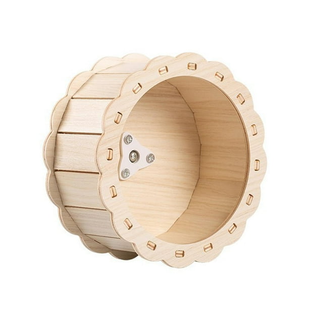 Rueda de madera para correr para hámster, rueda de ejercicio para jaula, juguetes silenciosos para hámster, cinta de correr para rata, conejillo de in 22cm