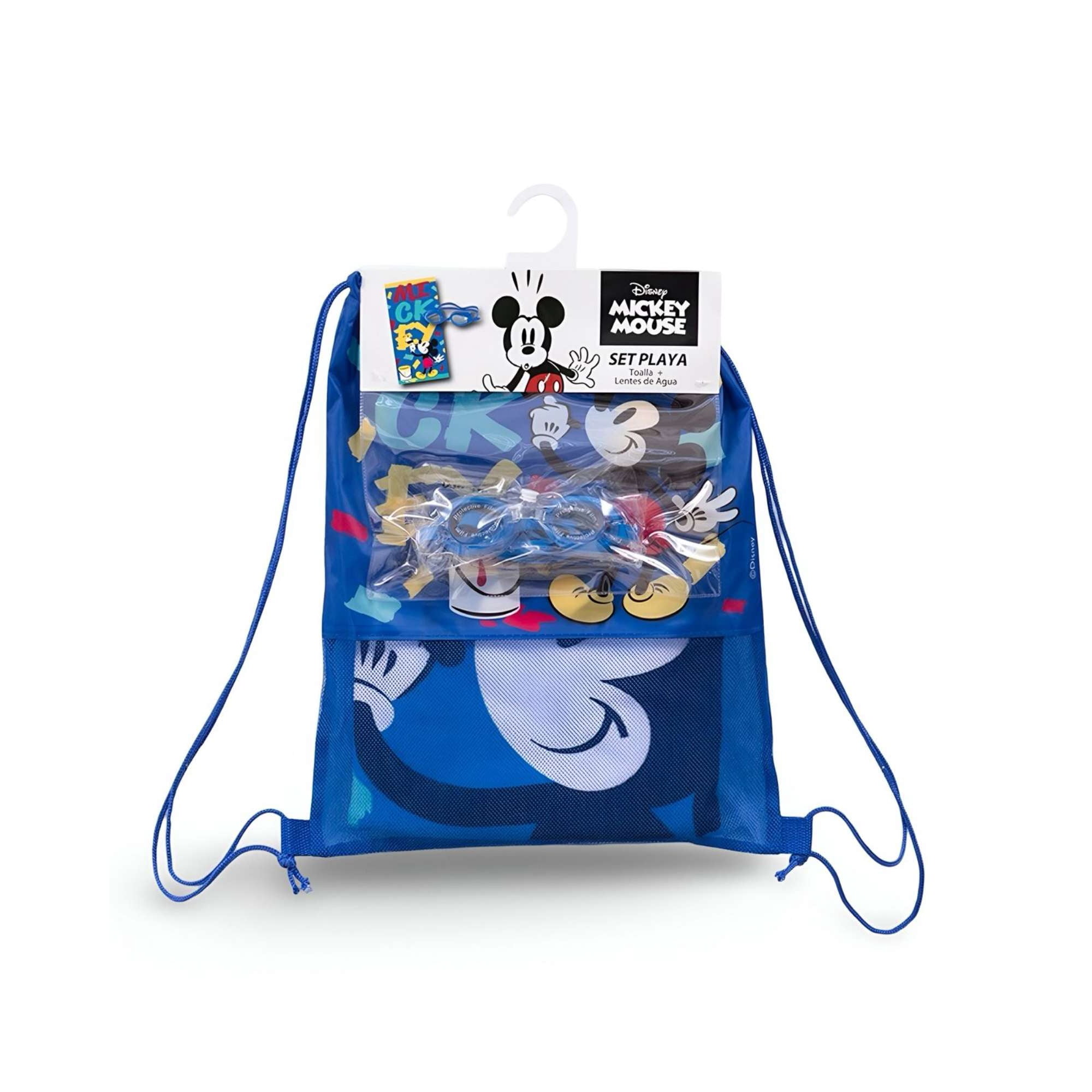 Mashini - Toalla Niño Niña Con Lentes De Agua Y Bolso Mickey