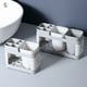 thumbnail image 3 of Organize Your Bathroom with our 1pc Toothbrush Holder Toothpaste Holder Stand Wash Cup Set with Hollow Design Drain and Clear Drawer - Perfect for a Tidy and Stylish Bathroom!, 3 of 4