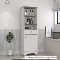 Tuhome - Estante Organizador De Baño 1 Puerta 1 Cajon Blanco