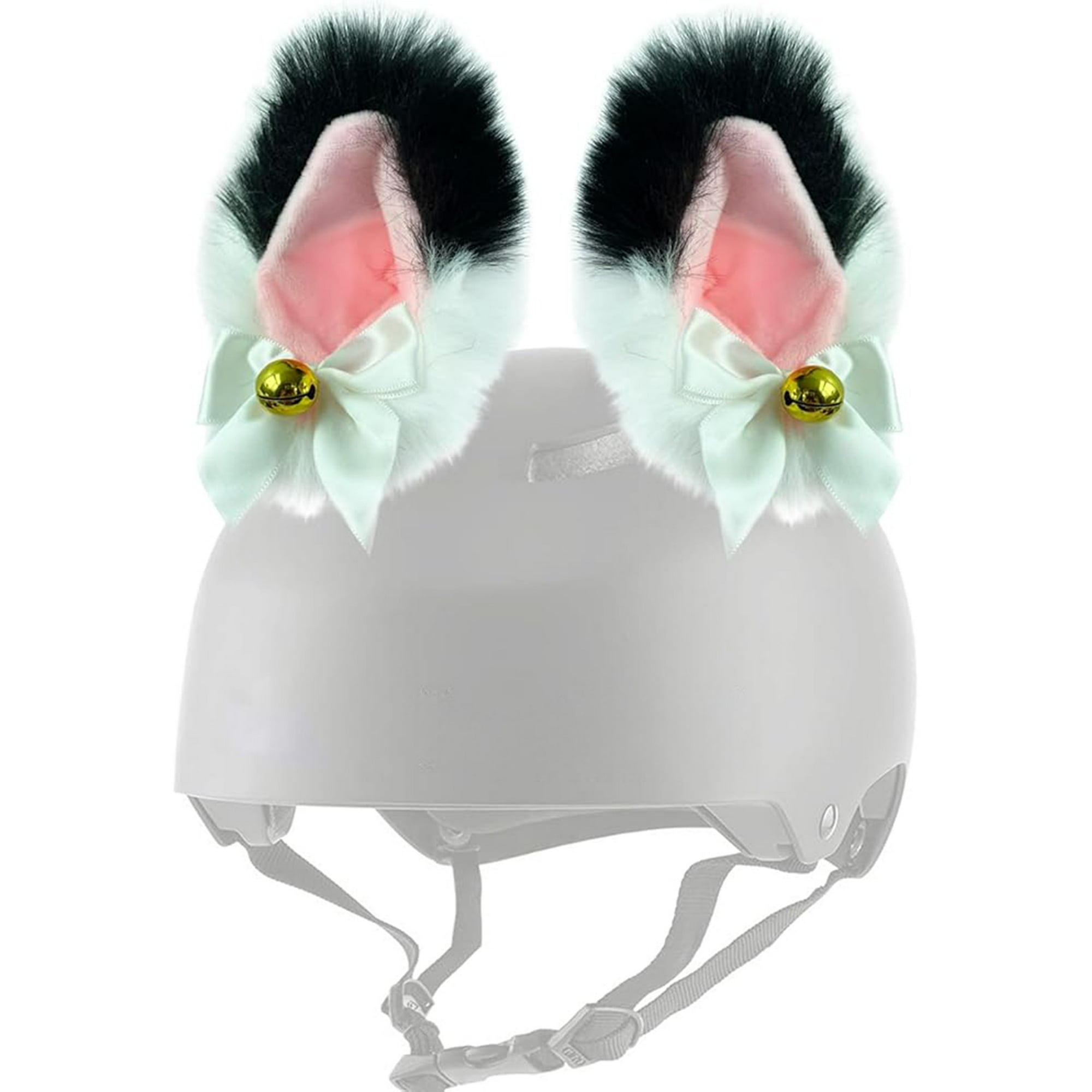 Veat00l - Decoración De Cascos Con Campanas Para Orejas De Gato, Orejas De Peluche, Accesorios De Pegatinas Para Cascos De Bicicleta, Motocicletas, Decoración De Cascos, Sin Casco