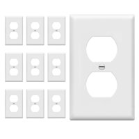 Kit De Placas De Pared Enerlites Duplex De 1 Elemento, 11,43 X 7,01 Cm, Paquete De 10