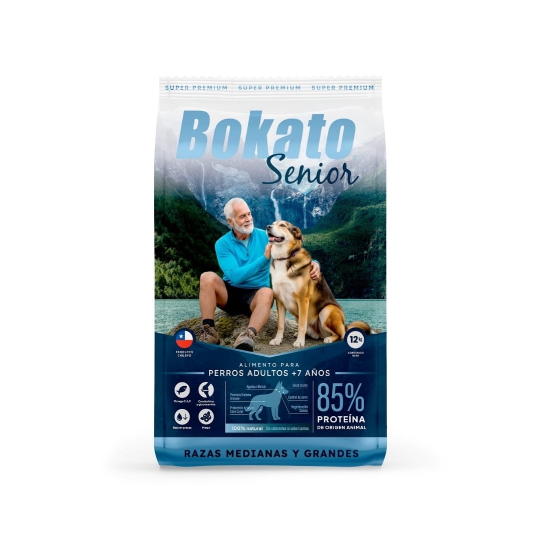 Bokato Senior Para Perros Razas Medianas Y Grandes 12 Kg.
