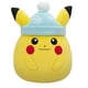 thumbnail image 1 of Peluche Pokémon Pikachu para vacaciones de invierno, 35 cm, con sombrero azul, 1 of 5