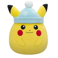 Peluche Pokémon Pikachu Para Vacaciones De Invierno, 35 Cm, Con Sombrero Azul