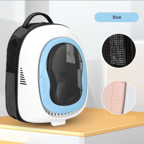 Cat Carrier Backpack Breathable Light Shielding Large Capacity Transparent Space Capsule Pet Cat Transport Backpack Carrier Traveling Portable Outside Thickened Shoulder Strap