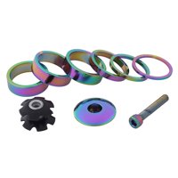 Ioensy - 6 Uds Espaciadores De Auriculares De Bicicleta 1-1/8 ""Perno Arandelas De Auriculares De Bicicleta Para Bicicletas De Carretera