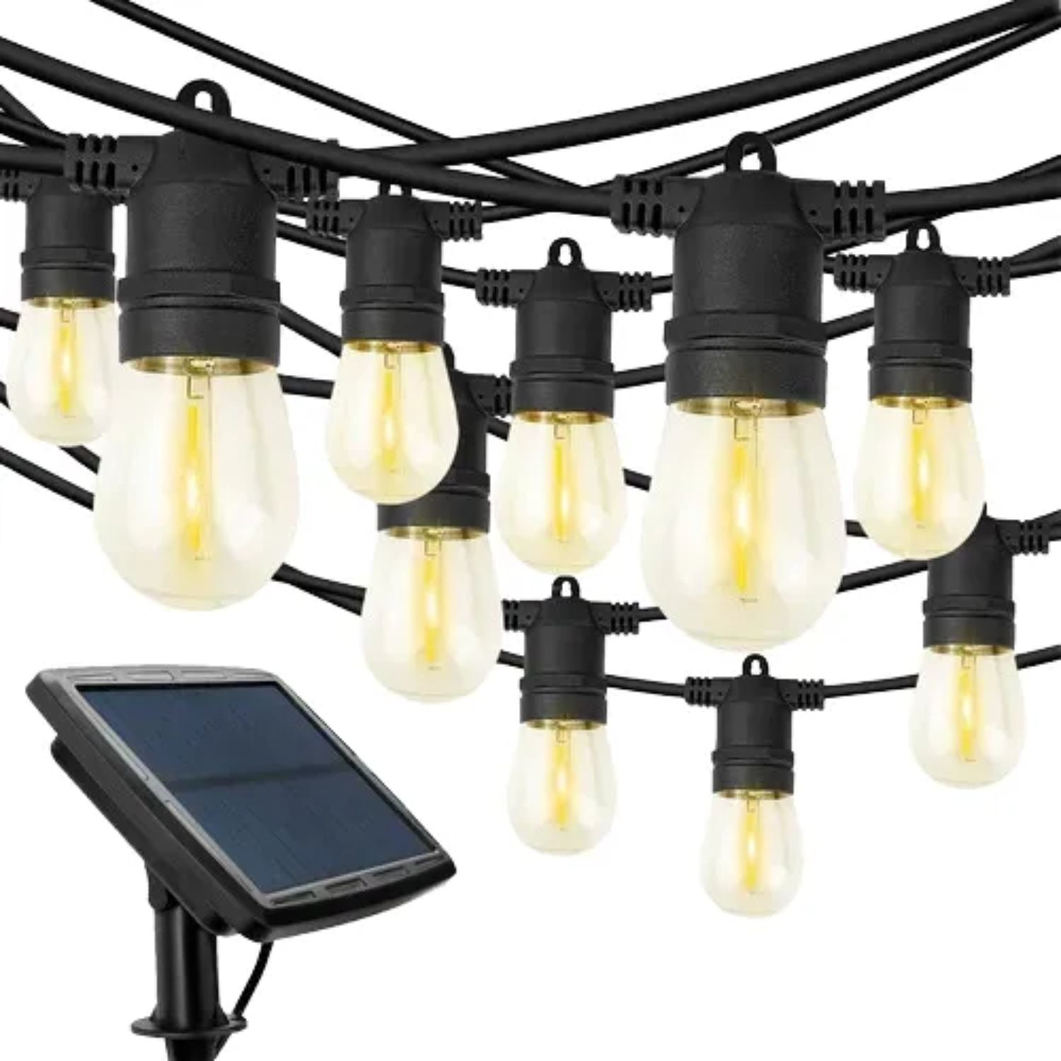 Disparo - Set 3 Guirnalda Solar Luces Calida 10m Decoracion Navidad