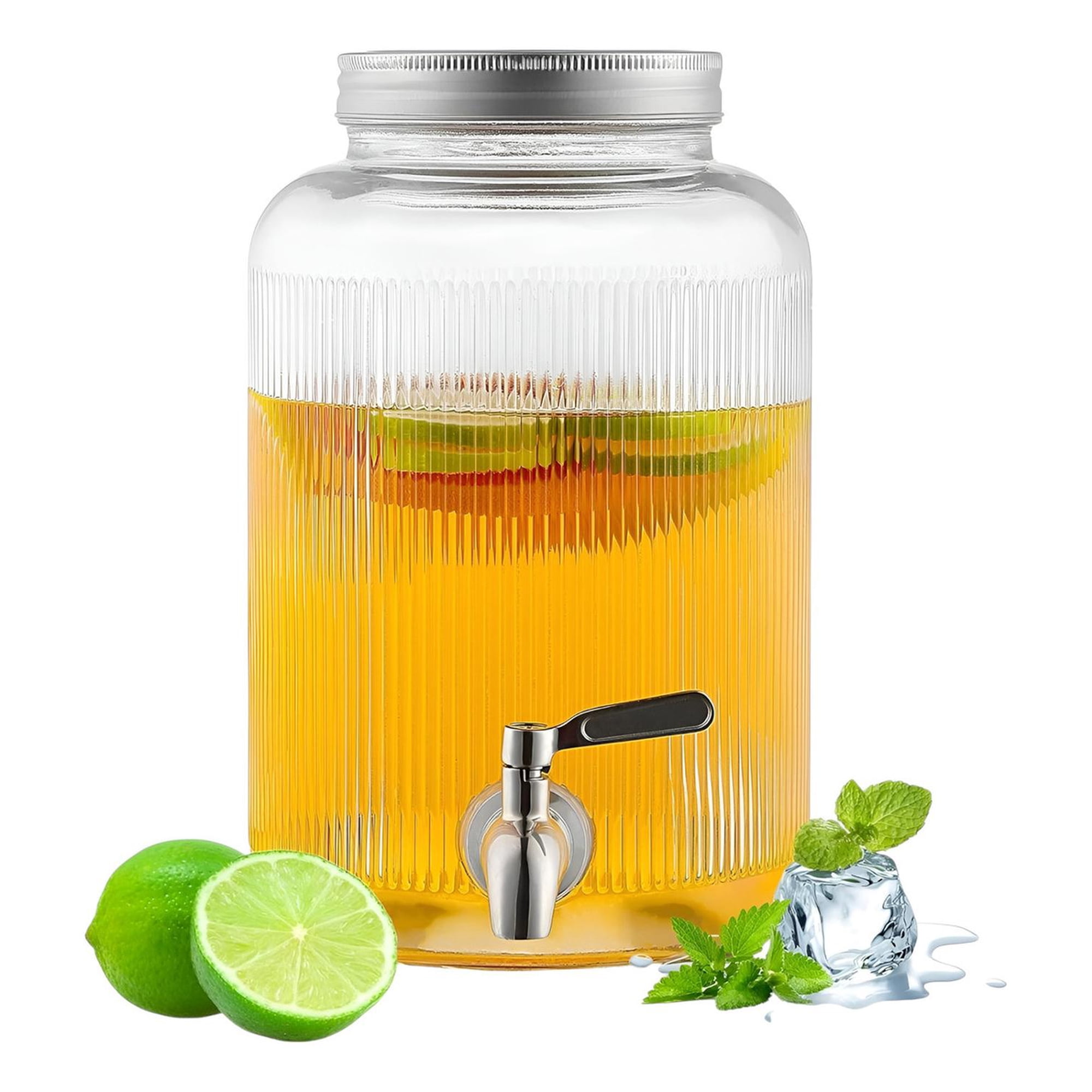 Pasteleriuscl - Jarras Vidrio Dispensador De Bebidas Jarro Para Jugo 5l