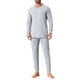 thumbnail image 2 of Conjunto de ropa interior larga de 2 piezas para hombre, capa base superior e inferior, talla S, gris claro, 2 of 5
