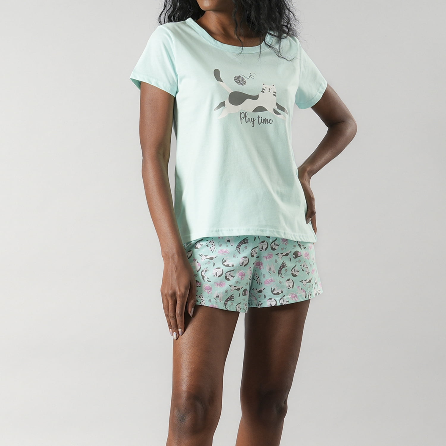 Flores - Pijamas Top + Short Caja 33640-231